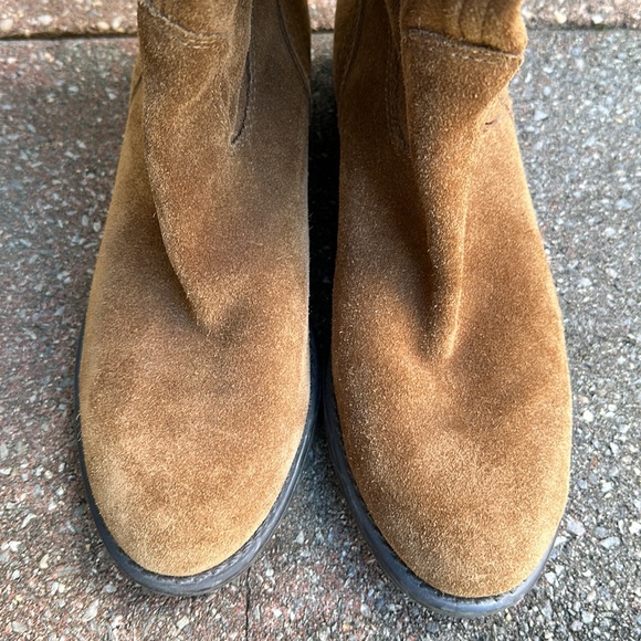 Franco Sarto Suede Knee High Boots Rich Camel/Carmel Color - Picture 9 of 12